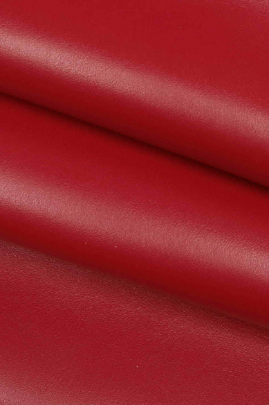 Premium dark red GLOSSY cowhide, italian sporty leather hides, full grain SMOOTH genuine cow skin with light wrinkles