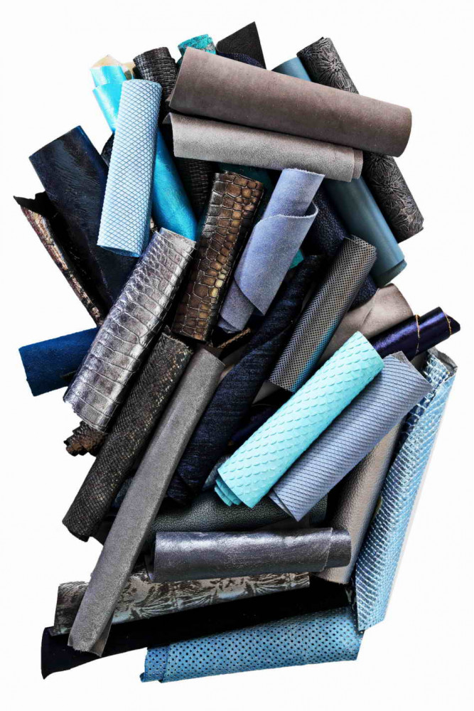 Sacchetto di ritagli di pelle miste,...