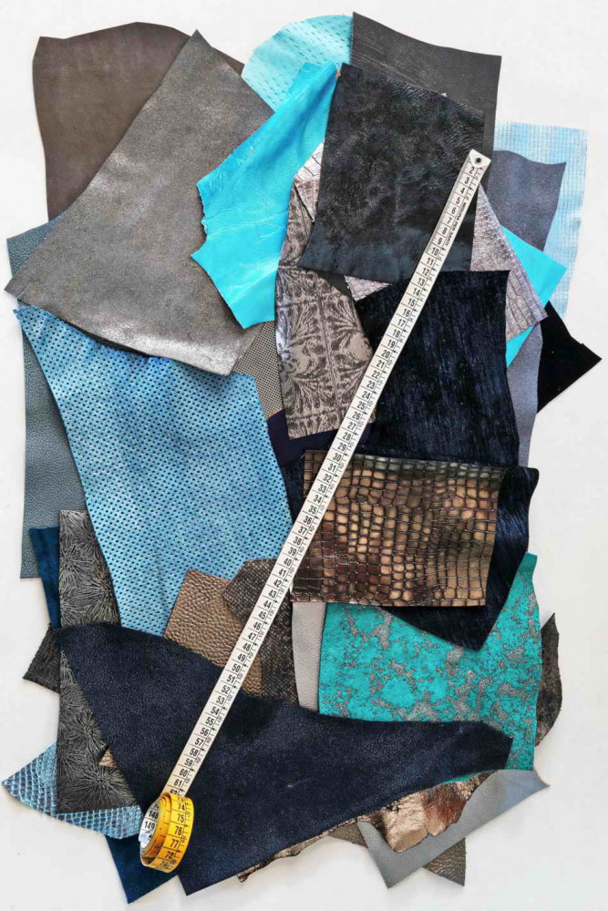 Sacchetto di ritagli di pelle miste,...