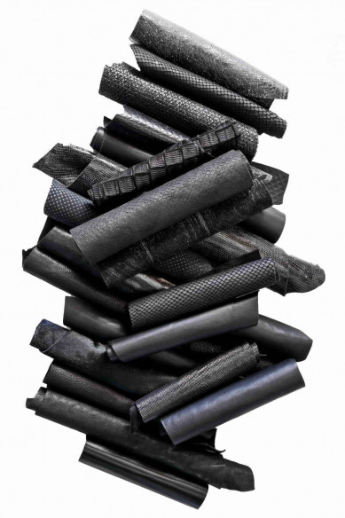 Leather scraps bag, BLACK tone, fancy textures, foils and softness various,, in total for 1 lbs and 2 lbs