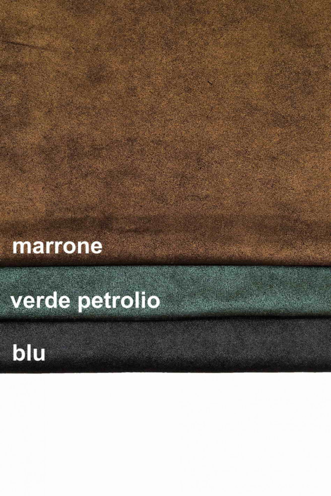 Pelle di CROSTA LAMINATA verde...