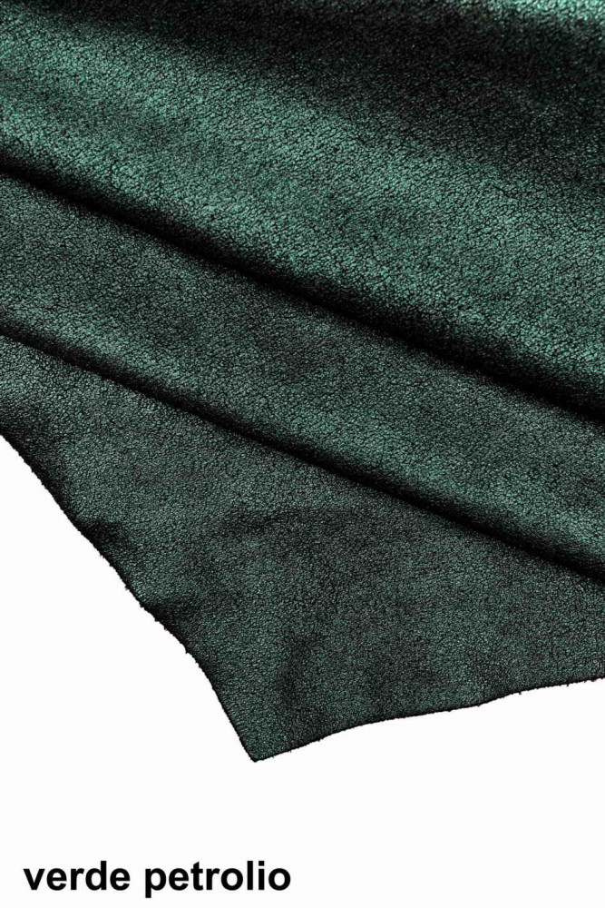 Pelle di CROSTA LAMINATA verde...