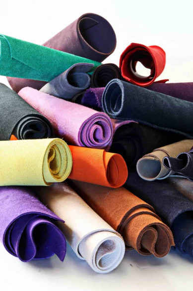 SUEDE and NUBUCK leather SCRAPS bag, different tones, from 0,7 lbs to 2 lbs