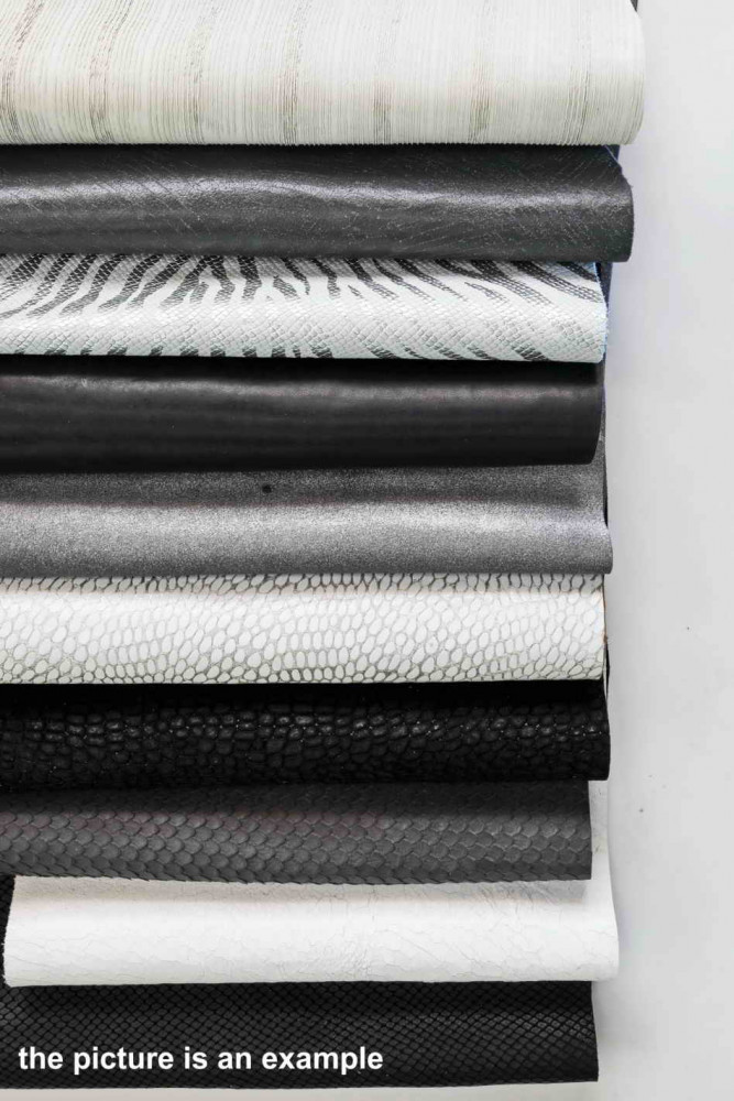 Mix leather scraps, WHITE, GREY and...