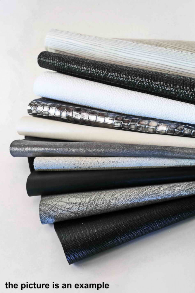 Mix leather scraps, WHITE, GREY and...