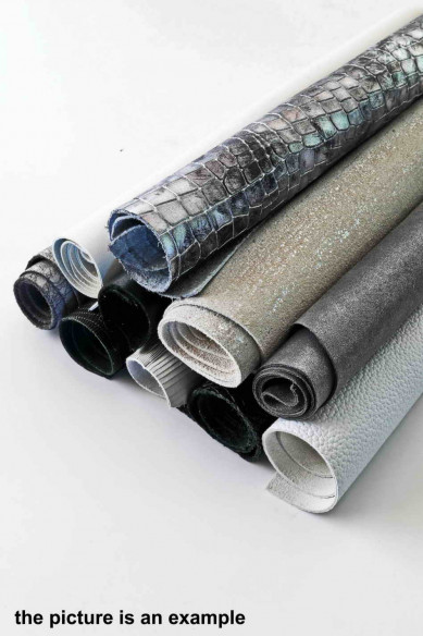 Mix leather scraps, WHITE, GREY and BLACK tones, fancy textures, prints and softness various 10 or 15 italian leather for crafts