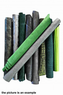 Mix leather scraps - GREEN...