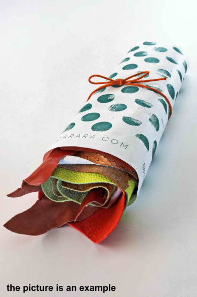 Mix leather scraps - YELLOW, GOLD, ORANGE tones - fancy textures, prints and softness various, 10 or 15 italian leather pcs