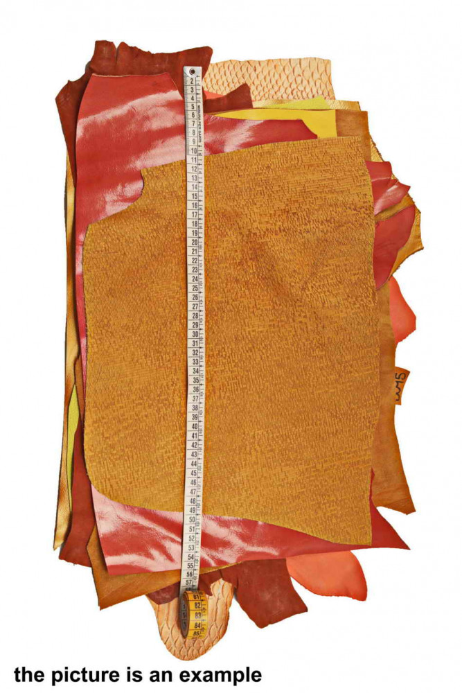 Mix leather scraps - YELLOW, GOLD,...