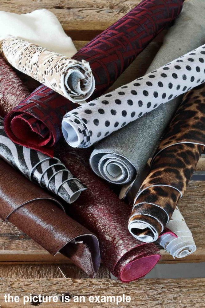 Mix HAIR on LEATHER hide scraps, mix...