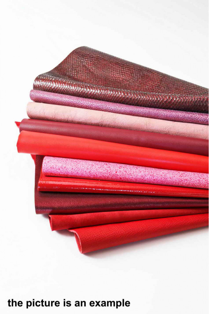 Scampoli di pelle miste, ROSSO e...