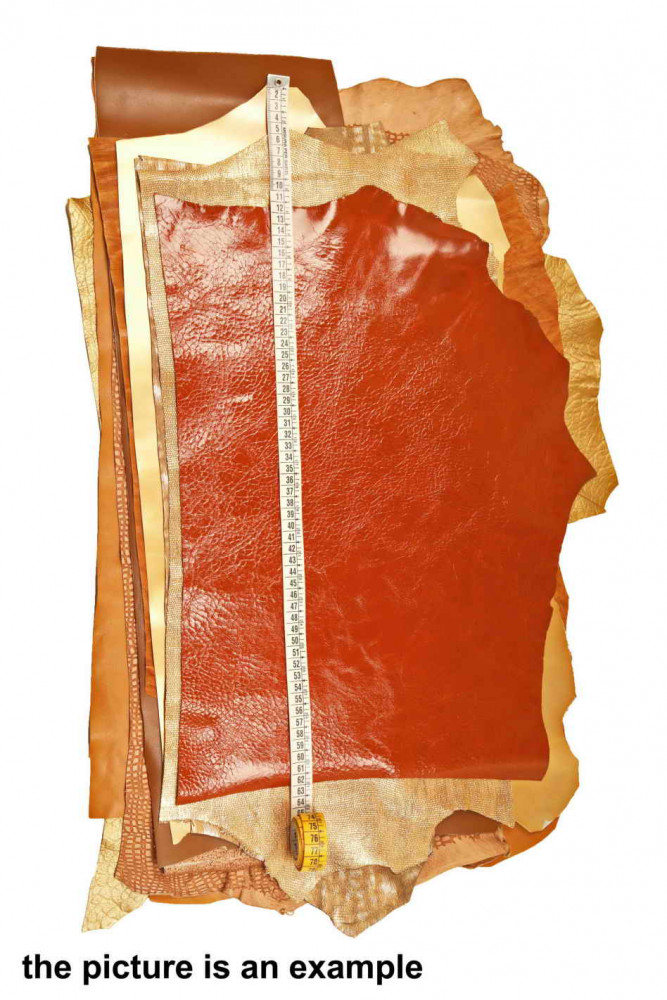 Mix leather scraps - BROWN, CAMEL,...