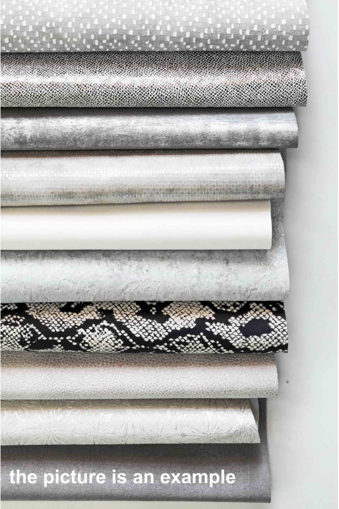 Scampoli di pelle miste, BIANCO,...