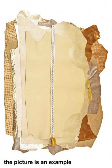 Mix leather scraps -GOLD PLATINUM BEIGE- fancy textures and prints, italian leather pcs for crafts  1 lbs- 1,7 lbs- 2 lbs- 4 lbs