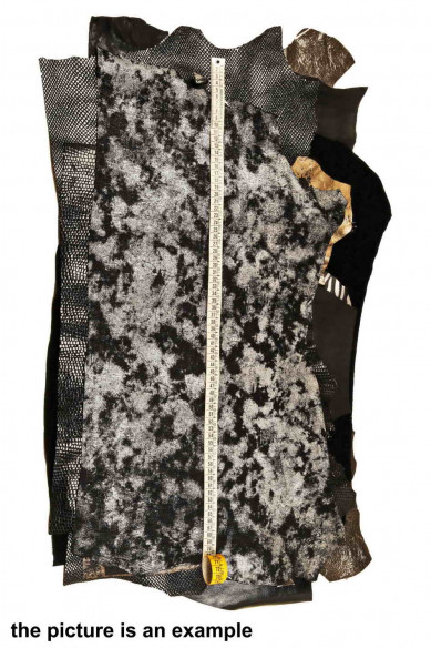 Mix leather scraps BLACK and GREY, fancy textures and softness various, italian leather pieces  1 lbs - 1,7 lbs - 2 lbs - 4 lbs