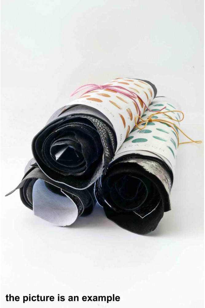 Mix leather scraps BLACK and GREY,...