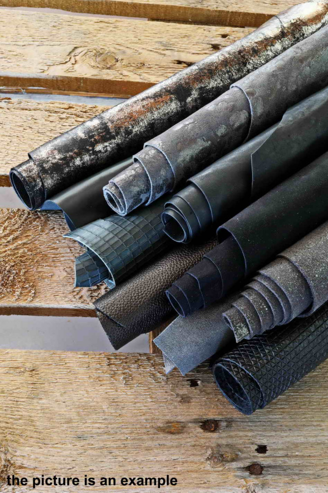 Mix leather scraps BLACK and GREY,...