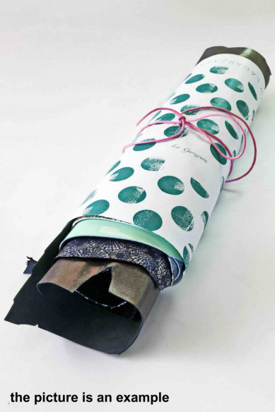 Scampoli di pelle miste, VERDE e BLU, stampe e fantasie varie  0,500 kg- 0,750 kg- 1 kg- 2 kg