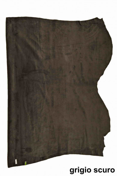 PELLE di CAMOSCIO tinta unita, crosta di vitello color grigio chiaro, azzurro avio, grigio scuro morbida