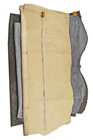 Light grey, avio light blue, dark grey SUEDE LEATHER hide, soft solid color calfskin, distressed cow skin