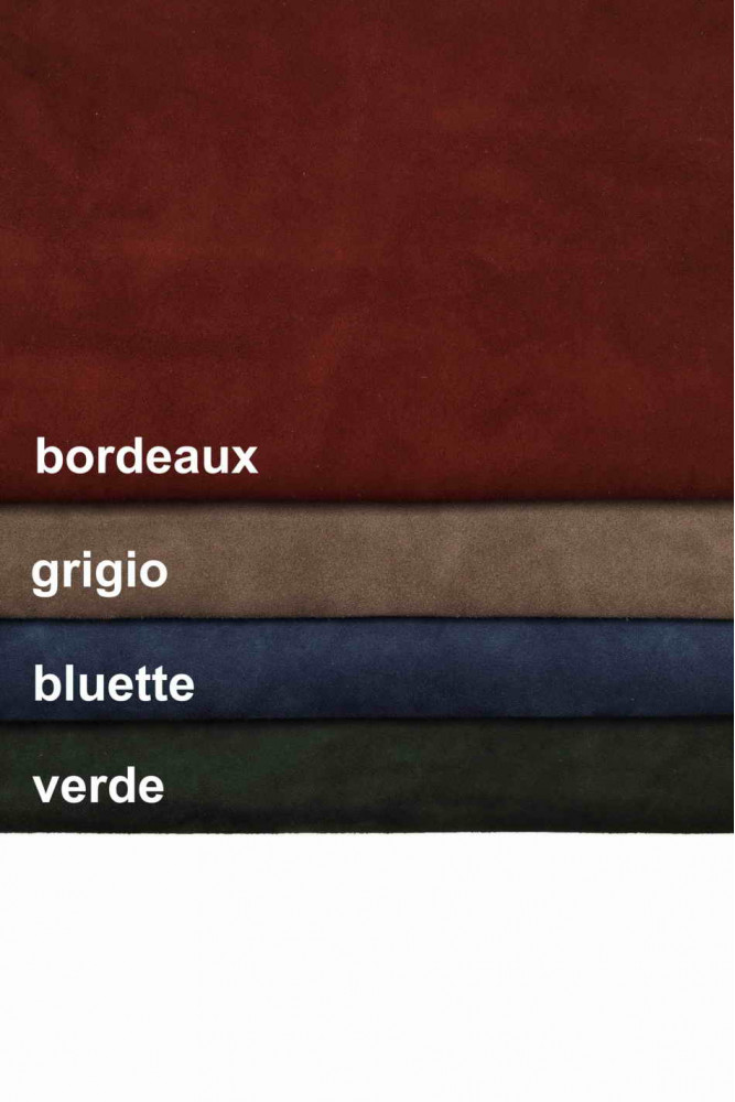 SUEDE LEATHER hide, burgundy, grey,...