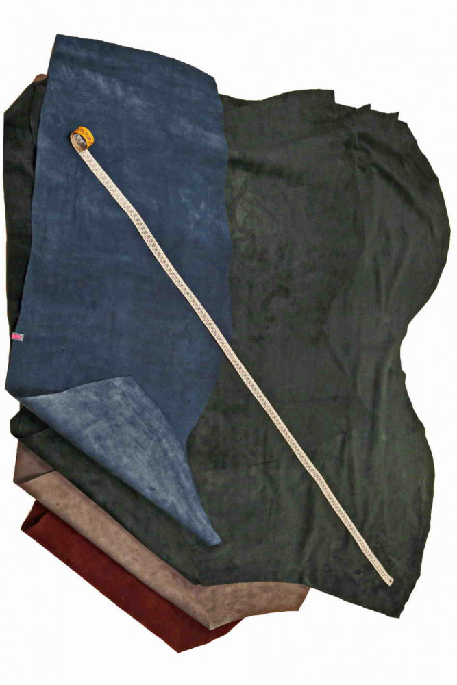 SUEDE LEATHER hide, burgundy, grey,...