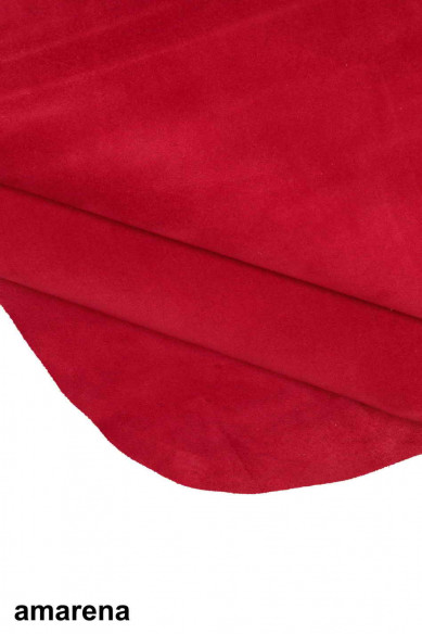 PELLE di CAMOSCIO tinta unita, crosta di vitello color amarena, rosa, camel morbida, con buon effetto scrivenza