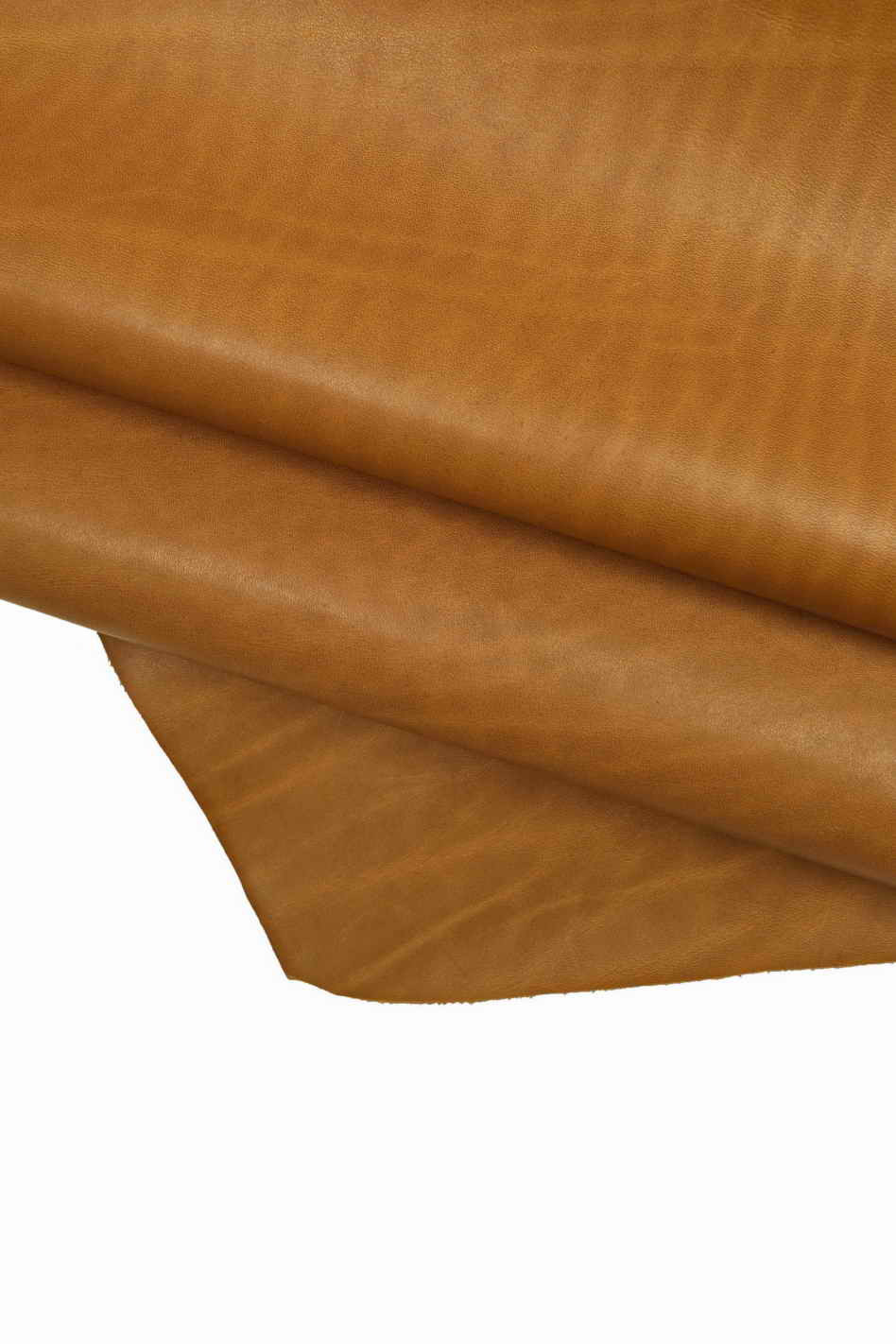 SMOOTH BROWN leather hide, distressed calfskin with visible veins
