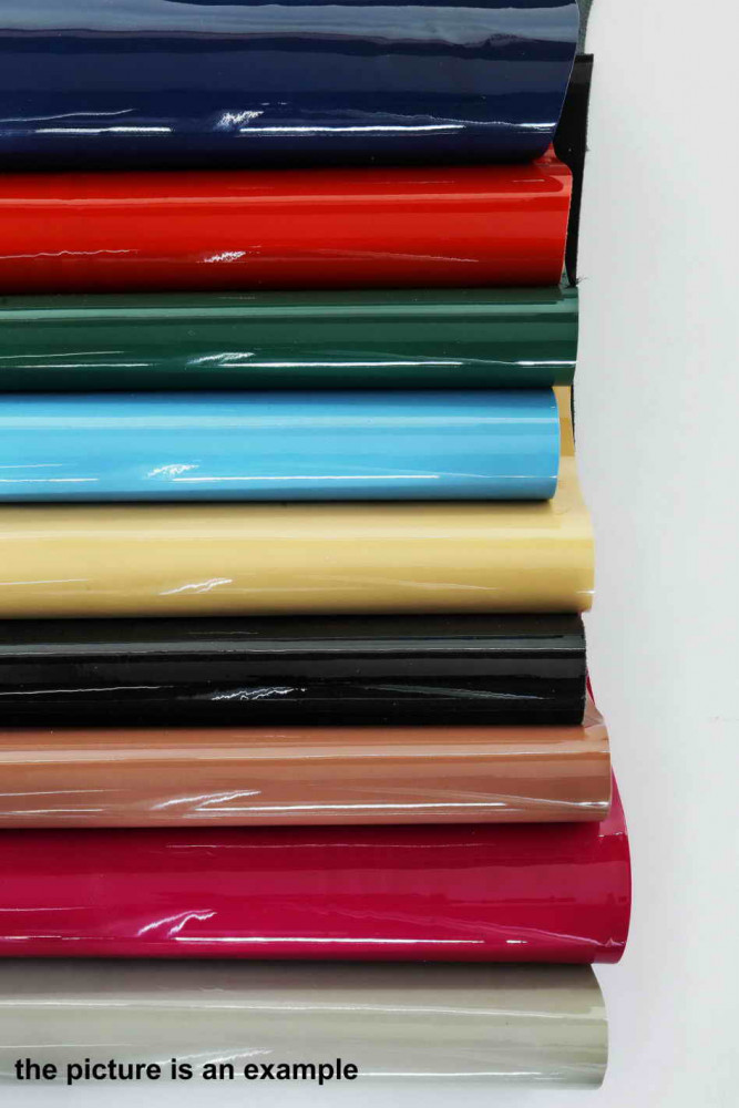Leather PATENT scraps - solid colors,...