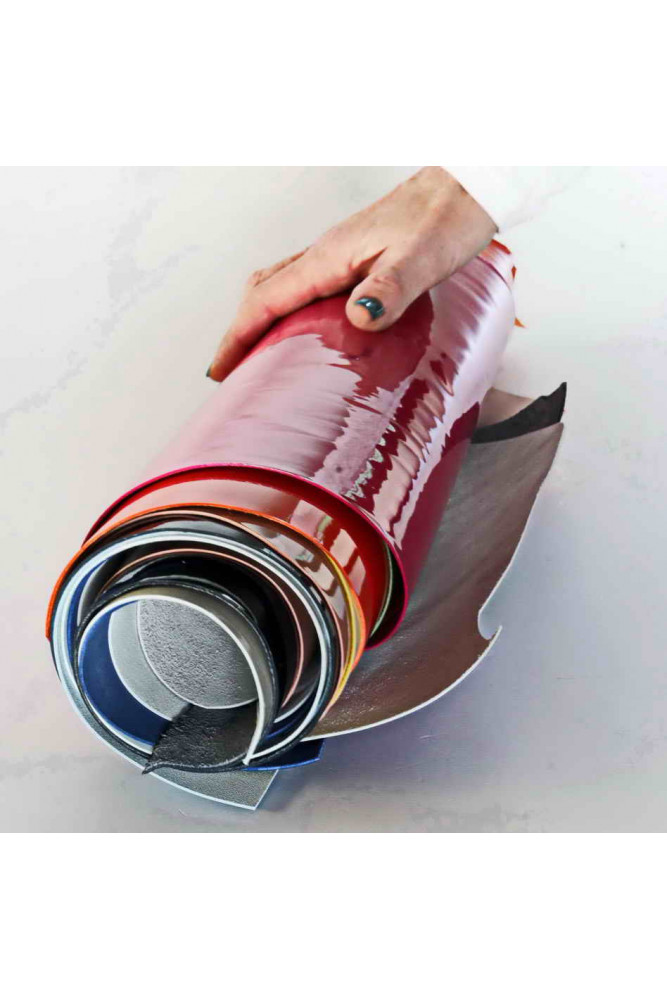 Leather PATENT scraps - solid colors,...