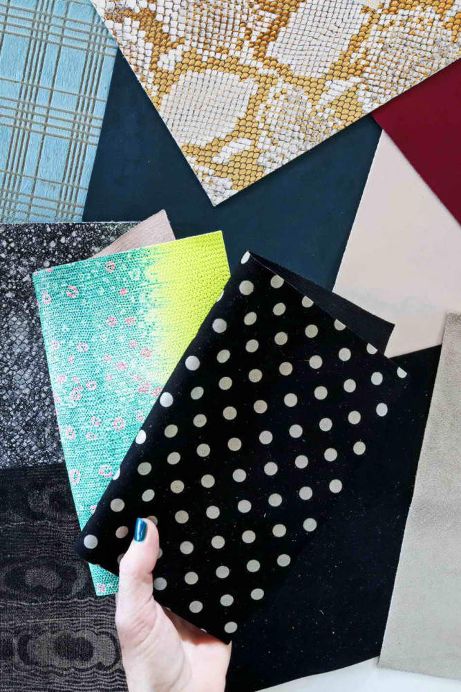 15 Scampoli di pelle casuali,...