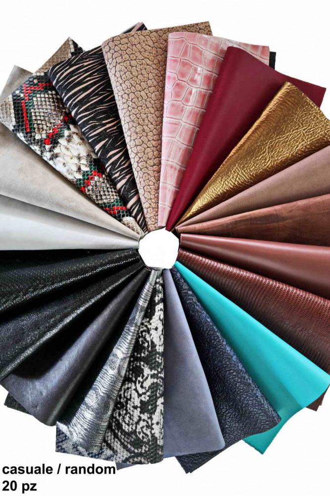 20 Scampoli di pelle casuali,...
