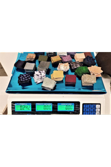 Pezzi di pelle per orecchini e patchwork, pellami pretagliati selezionati, assortimento casuale MIX  3,5 x 3,5 cm approx 240 gr