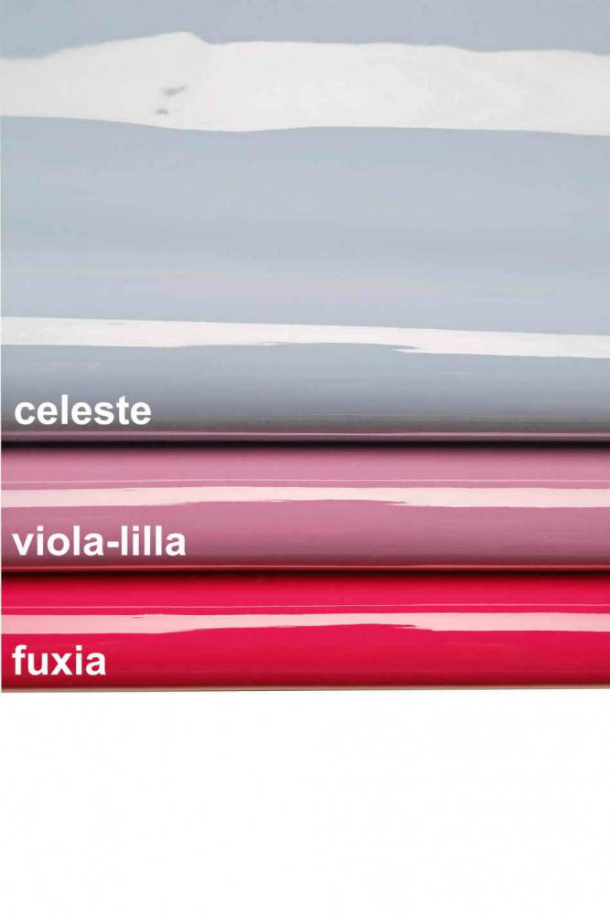 PURPLE, fuchsia, light BLUE patent...