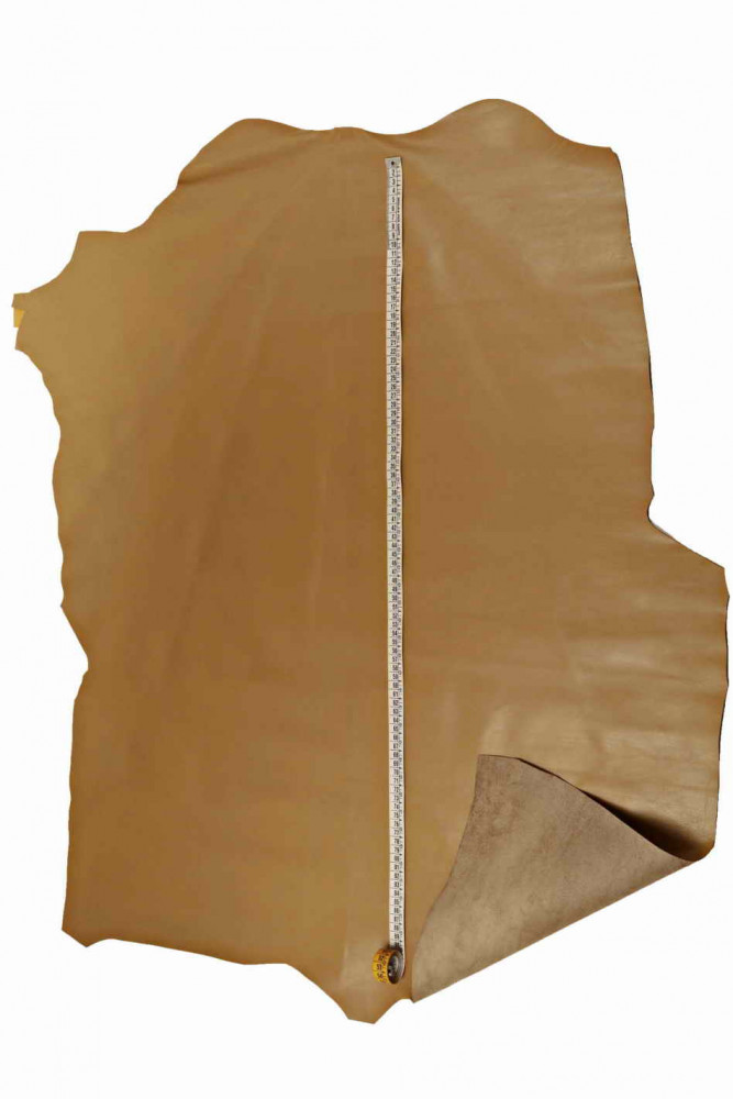 BEIGE SMOOTH leather hide, soft...