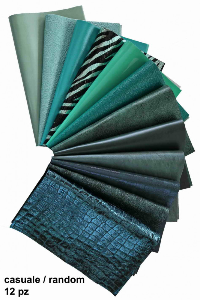 Leather sheets GREEN, pre cut leather...