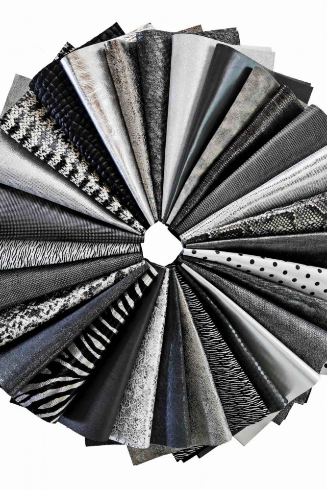 Leather sheets GRAY, SILVER and...