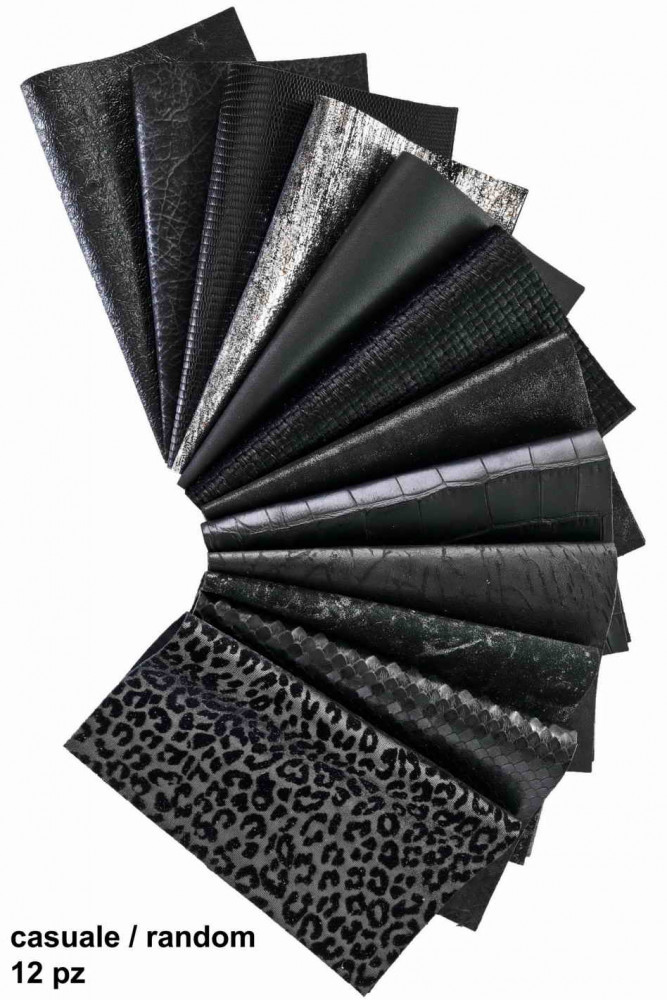 Leather SHEET BLACK, pre cut leather...