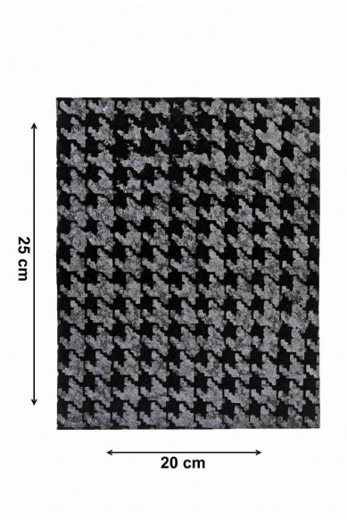 Scampoli di PELLAME NERO, pezzi di pelle pretagliati casuali, laminati, stampati, 25 x 20 cm