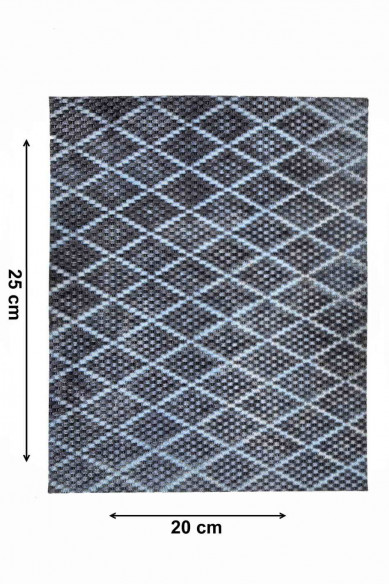 Scampoli di PELLAME BLU, pezzi di pelle pretagliati casuali, laminati, stampati, 25 x 20 cm