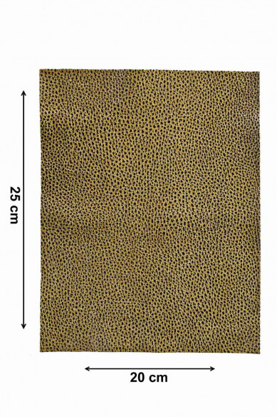Leather sheets GOLD BRONZE, pre cut leather pieces random selection, mix metallic, printed cut off