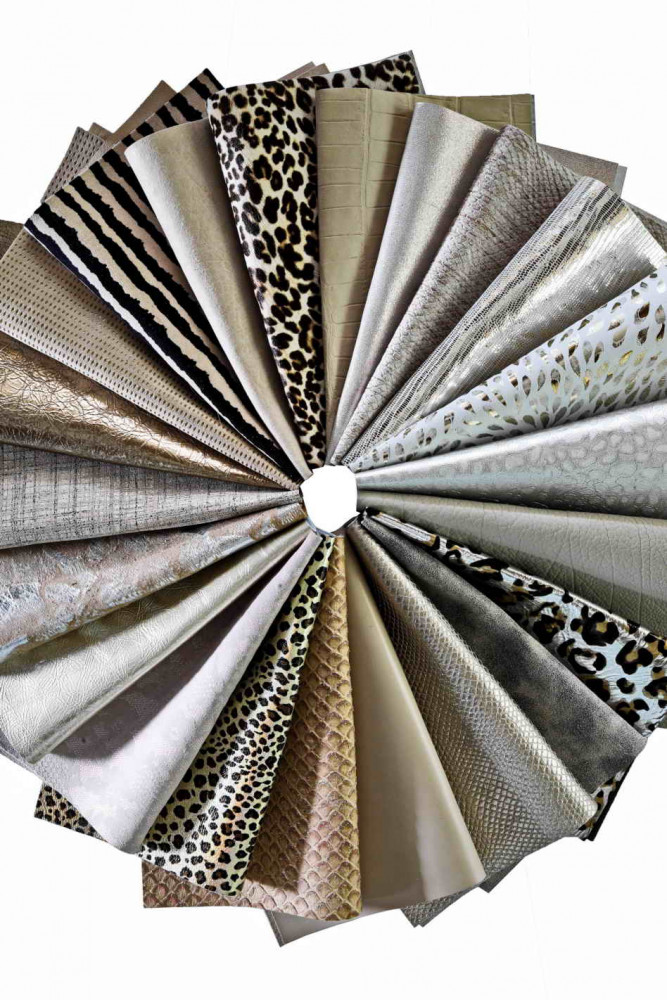 Leather sheets BEIGE PLATINUM, pre...