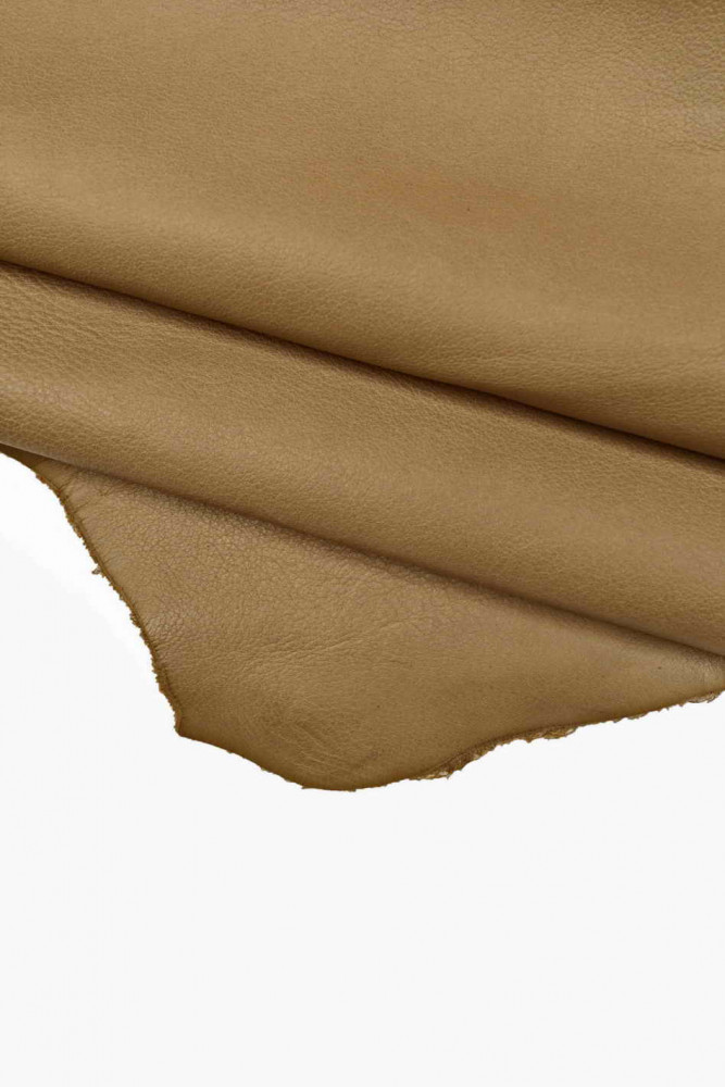 TAUPE extra soft LEATHER hide, grey nappa calfskin, sporty natural grain cowhide