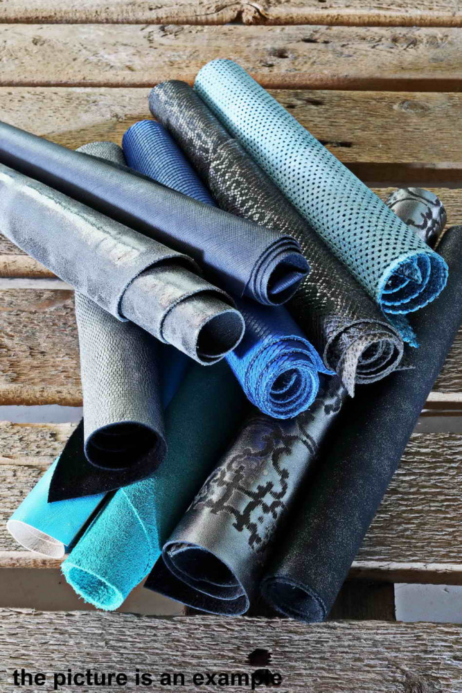 Scampoli di pelli miste, BLU e GRIGIO...