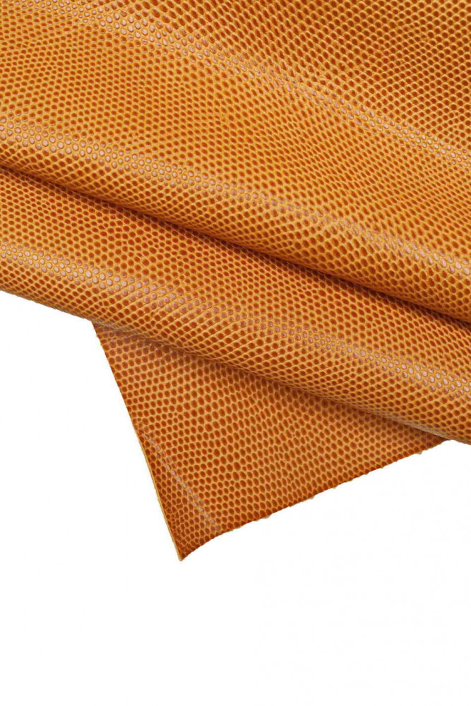 TAN LIZARD printed leather hide,...