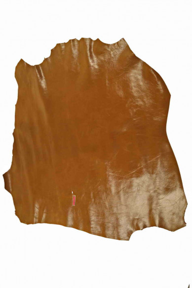 PELLE LISCIA lucida marrone, nappa cuoio morbida leggermente stropicciata, pellame agnello setoso