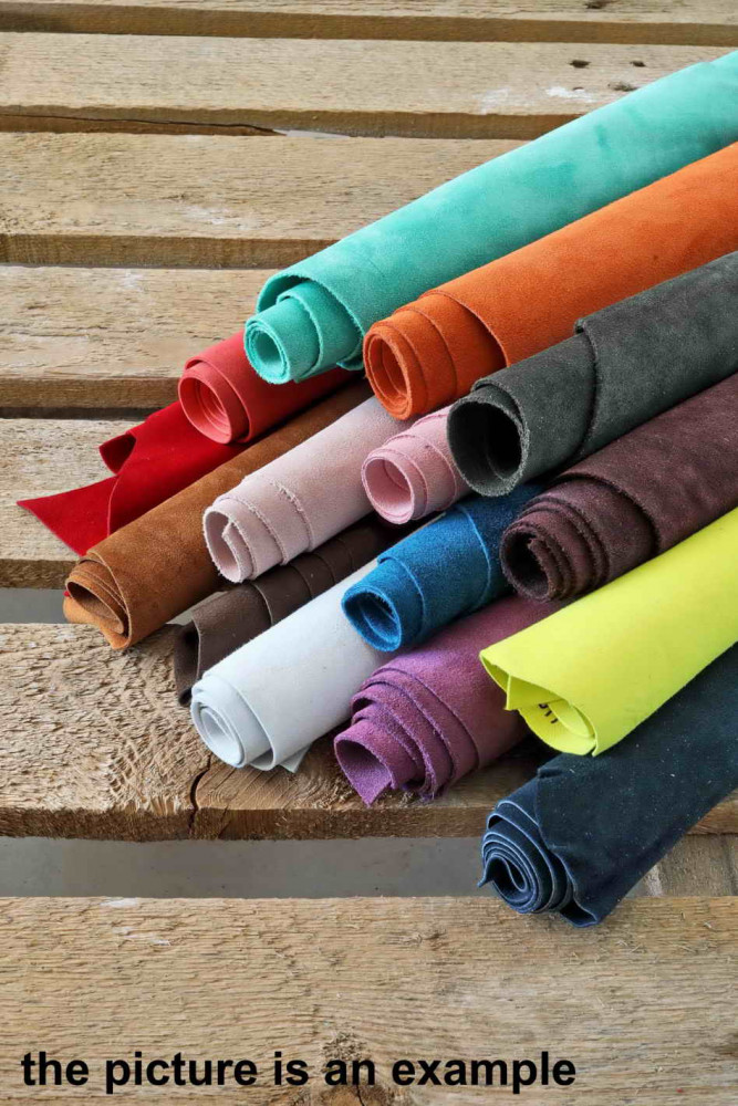 SUEDE and NUBUCK leather SCRAPS random assortment, solid colors, high quality, various colors 1 lbs - 1,7 lbs - 2 lbs - 4 lbs