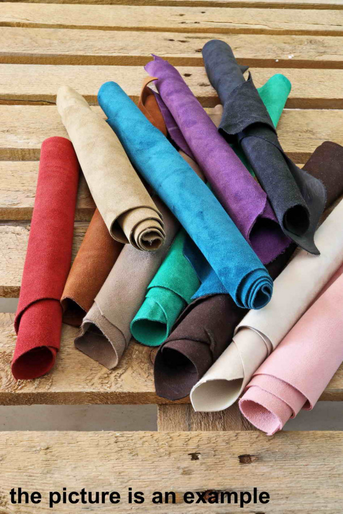 SUEDE and NUBUCK leather SCRAPS...