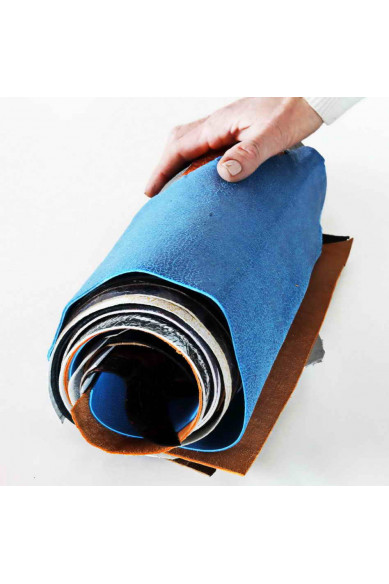 Mix leather scraps - CRACKLED effect, metallic and not, crakle pieces, colors and finishing  various, 10 italian leather pieces