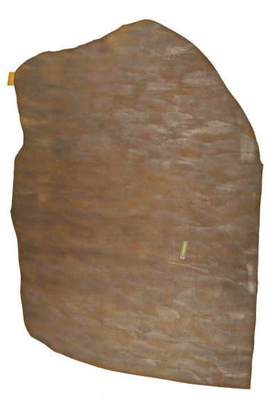 Brown grey VINTAGE LEATHER hide, sporty pearlized cowhide with shades, soft